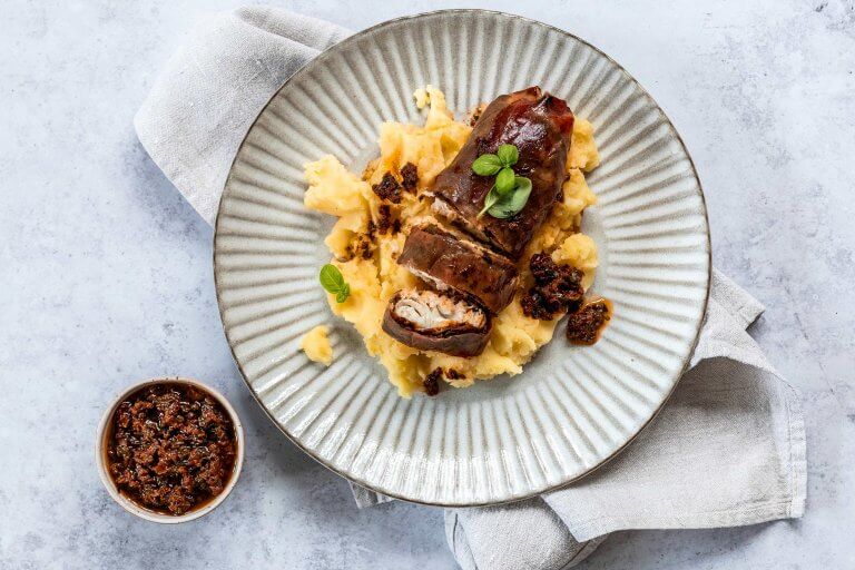 Buntbarsch-Filet im Schinkenmantel aus dem Ofen - Rezeptbild